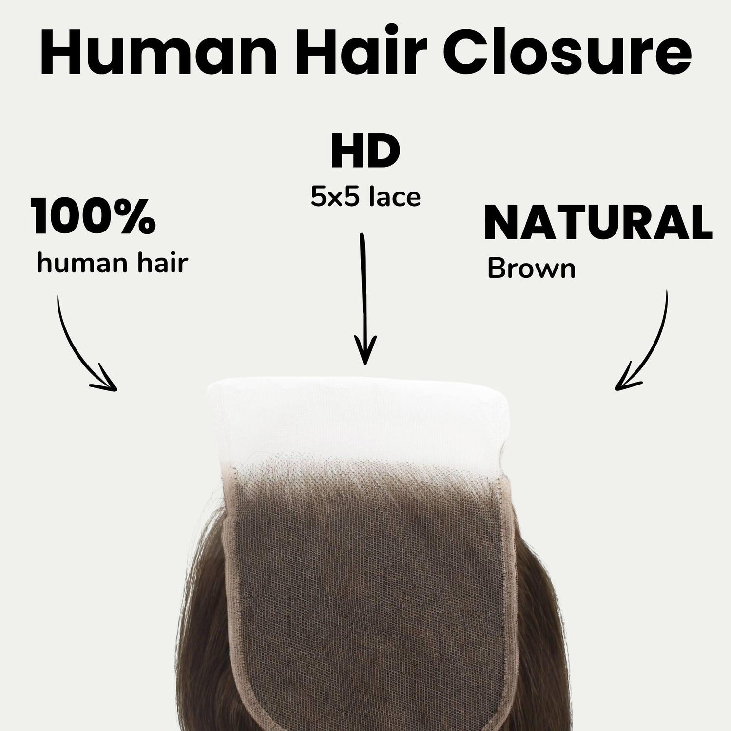 Medium Brown Body Wave 5x5 HD Lace Human Hair Closure