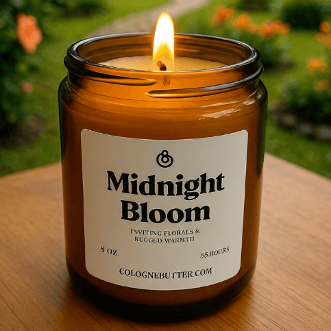 Midnight Bloom - The Luxury Floral Scented Candle for Home Decor, Relaxation &amp; Romantic Atmosphere | Cologne Butter