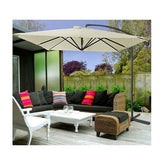 Milano Outdoor Umbrella cantilever garden patio shade with adjustable crank and durable polyester fabric