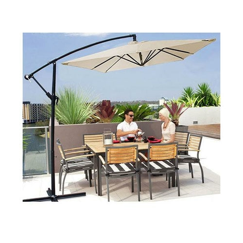 Milano Outdoor Umbrella cantilever garden patio shade with adjustable crank and steel frame