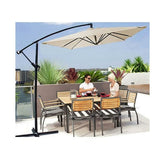 Milano Outdoor Umbrella cantilever garden patio shade with adjustable crank and steel frame