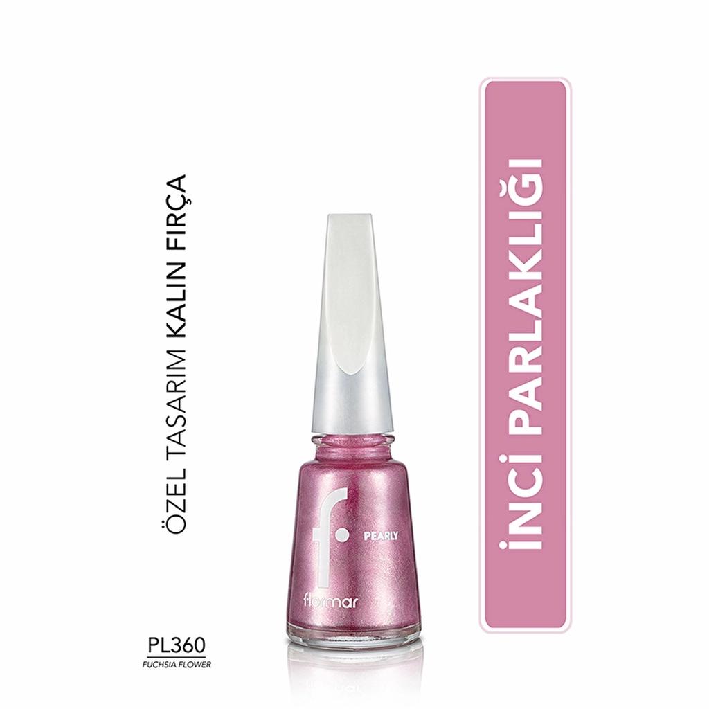 Flormar Pearly Nail Polish - Shimmer Finish, Long-Lasting - 