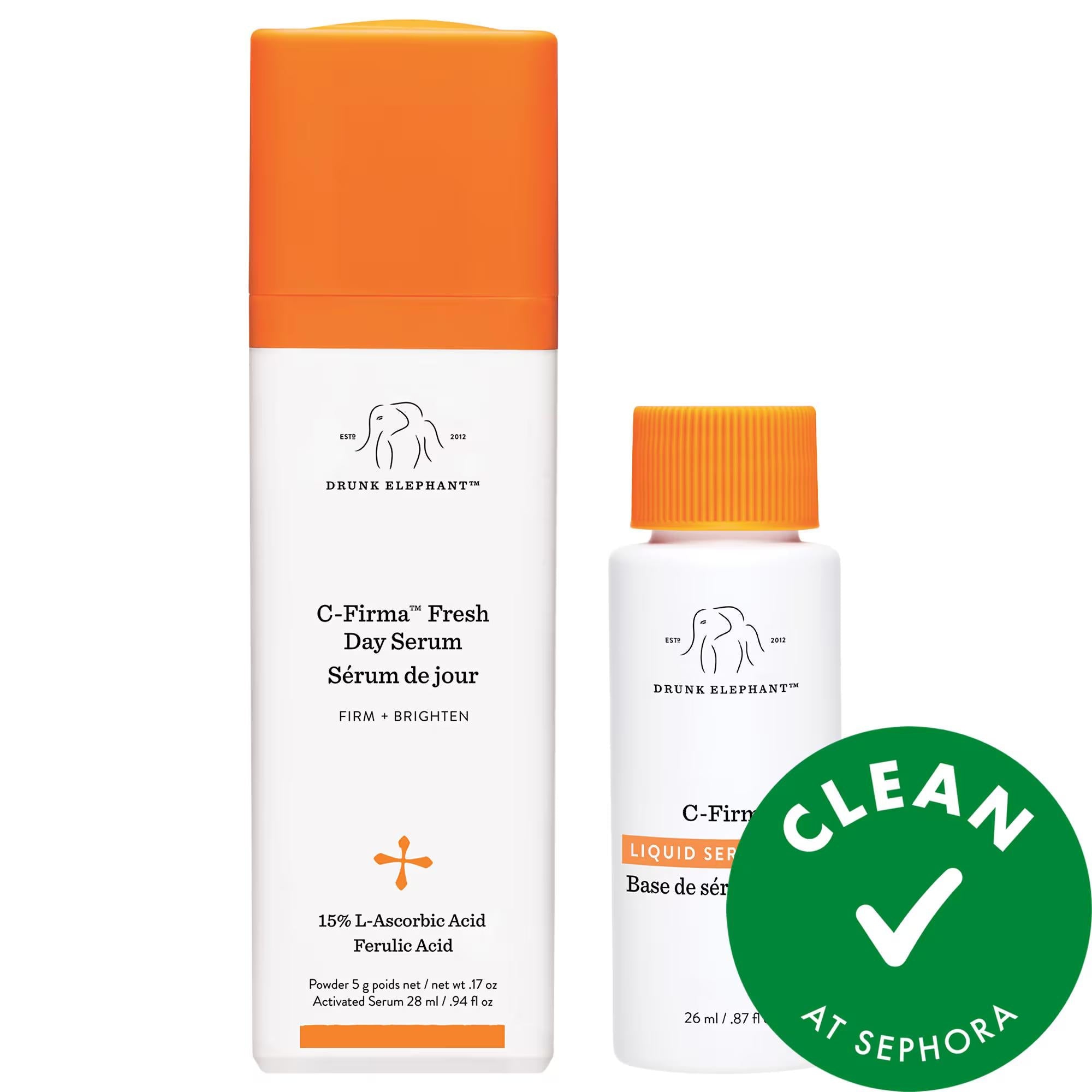 Drunk Elephant C-Firma Fresh Vitamin-C Day Serum - Anti-Aging, Brightening, Vegan &amp; Cruelty-Free
