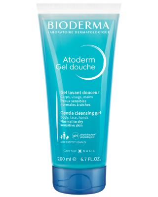 Bioderma Atoderm Shower Gel - Gentle Moisturizing for Dry &amp; Sensitive Skin, 6.76 fl oz