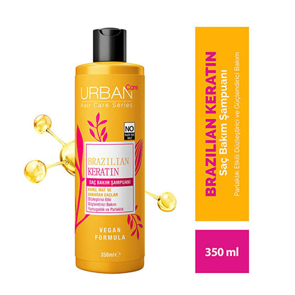 Urban Care Brazilian Keratin Shampoo - Vegan, Sulfate &amp;amp; Paraben Free - Marula Oil &amp;amp; Vitamin E