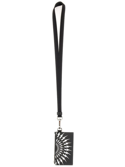 NEIL BARRETT Mini Card Holder with Strap