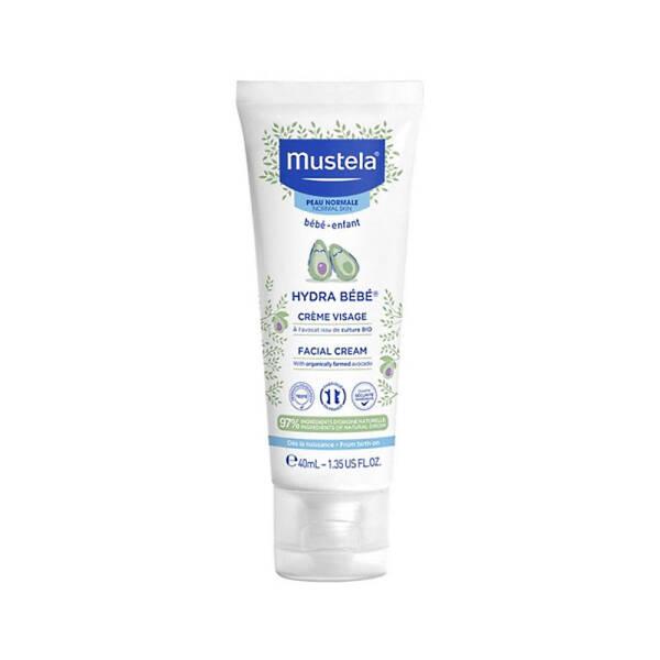 Mustela Hydra Bebe Baby Face Cream: Organic Avocado, Gentle Newborn Moisturizer for Sensitive Skin | Daily Hydration &amp; Protection