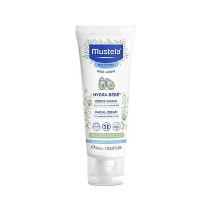 Mustela Hydra Bebe Baby Face Cream: Organic Avocado, Gentle Newborn Moisturizer for Sensitive Skin | Daily Hydration &amp; Protection
