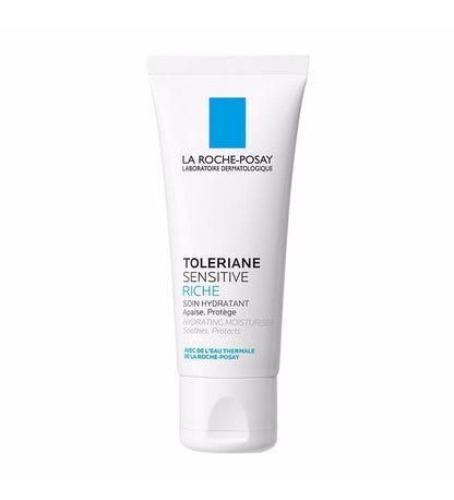 La Roche Posay Toleriane Sensitive Rich Moisturizing Face Cream for Sensitive Skin - 48 Hour Hydration, Fragrance-Free &amp; Alcohol-Free