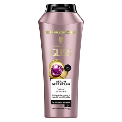 Gliss Deep Repair Shampoo for Damaged Hair - Hyaluron &amp; Cranberry - Restore Flexibility &amp; Vitality