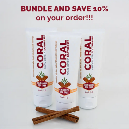 Nano Silver Cinnamon Tea Tree Toothpaste 3 Pack