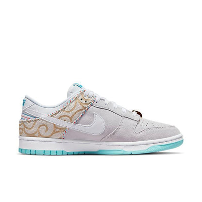 Nike Dunk Low SE Barber Shop Grey Sneakers - Unique Style