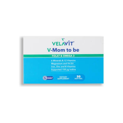 Velavit V-Mom To Be Folate &amp; Omega 3 Supplement - 30 Softgels
