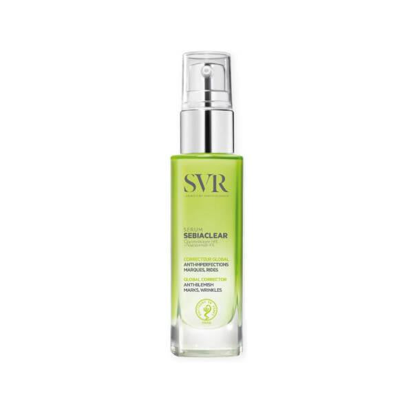 SVR Sebiaclear Serum 30ml - Non-Comedogenic Skincare for Oily Skin, Hypoallergenic Serum with Gluconolactone &amp; Salicylic Acid