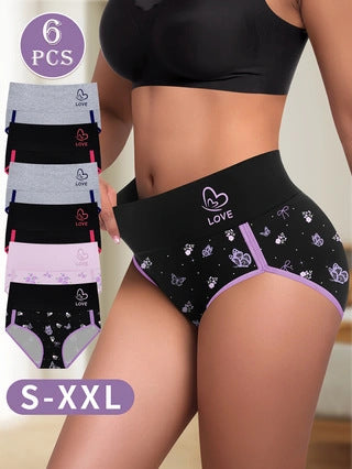 Plus size women's hip briefs by SHOPEZRA L.L.C., four pairs of stitched fashion underwear for Europe and US markets.