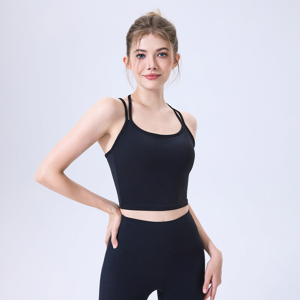 Nude Feel Wassertropfen Beauty Rücken Schnelltrocknend Sport BH Damen Stoßfest Oberbekleidung Lauf-BH Fitness Yoga Wear Weste