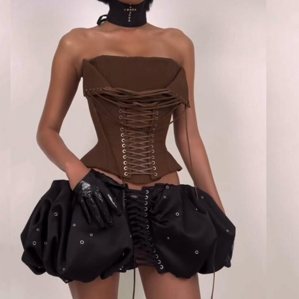 Advanced Design Sexy Boning Korsett zum Schnüren Sexy Korsett Tube Top