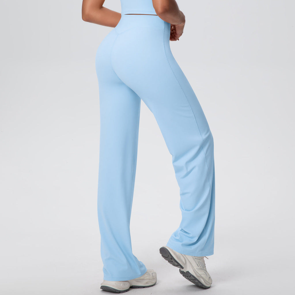 Yoga Pants Thin Skin Friendly High Waist Straight Pants Loose Thin Yoga Wear Sports Outdoor Workout Clothes