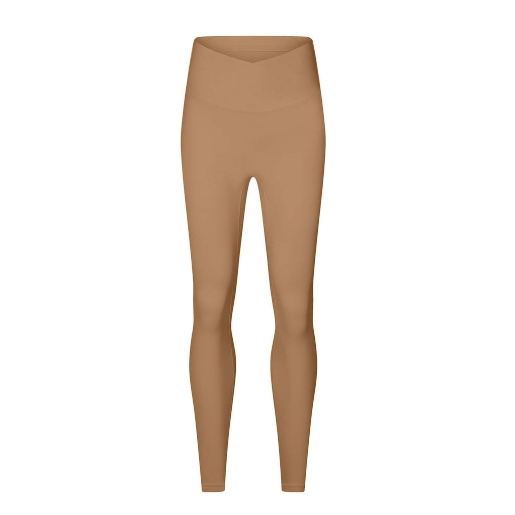 Nahtlose Unterwäsche ohne Tragegefühl Einteilige Yoga-Hose Formgebend Nude-Feel Gesäßtasche Peach-Po Hochtaillierte Skinny Trainingshose