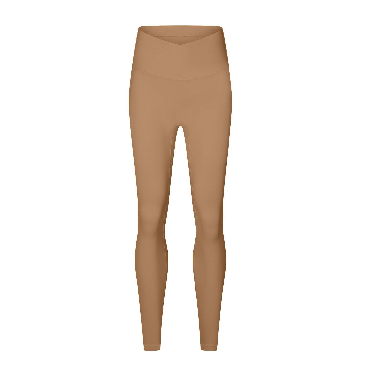 Nahtlose Unterwäsche ohne Tragegefühl Einteilige Yoga-Hose Formgebend Nude-Feel Gesäßtasche Peach-Po Hochtaillierte Skinny Trainingshose