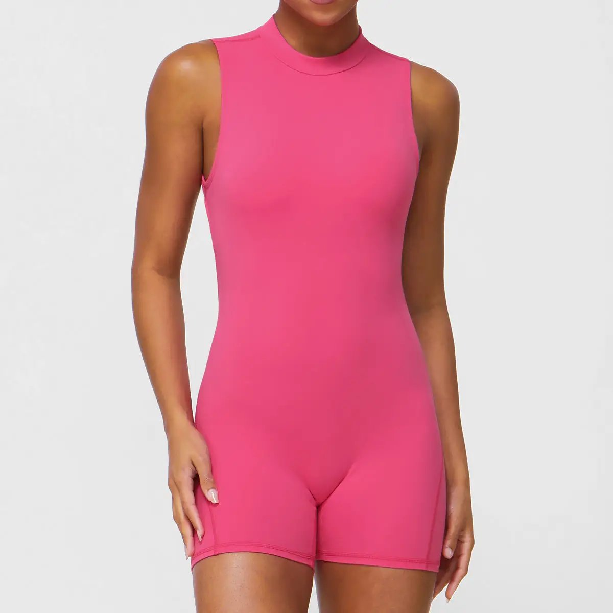 Bare Back Tight Sleeveless Yoga Bodysuit Hip Lifting Wrinkle One Piece Indoor Training Workout Clothes Women by Wanita Store