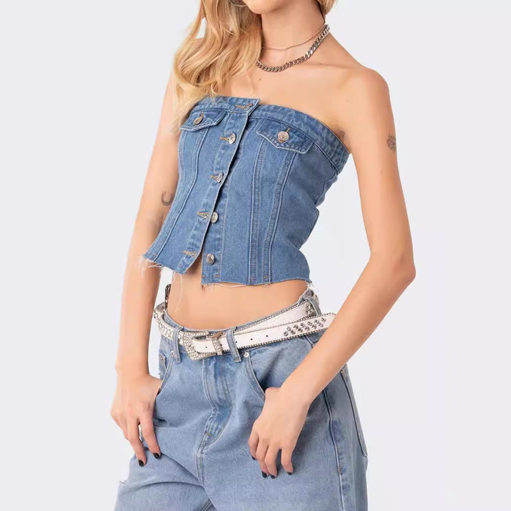 Sexy schmale Jeans-Westen für Damen liefern