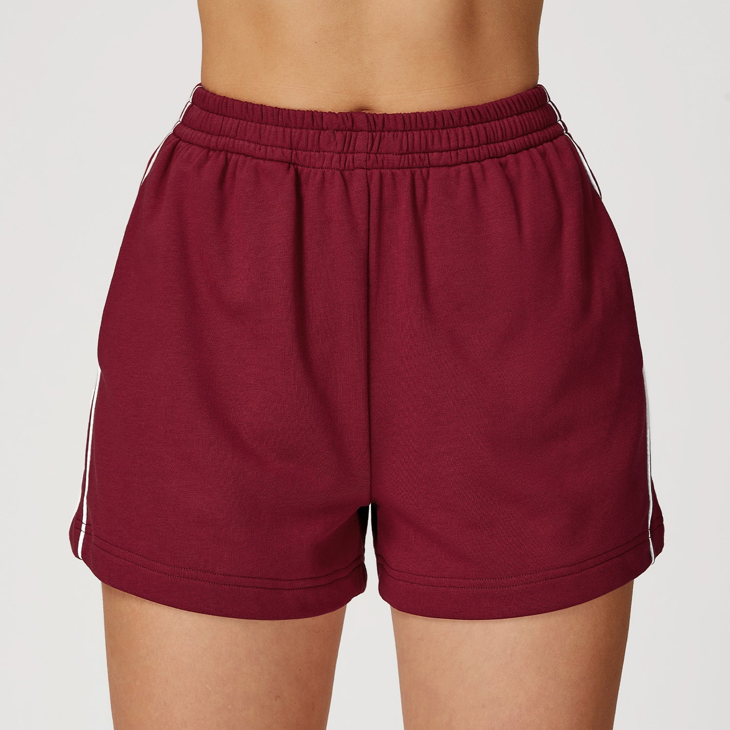 Contrast Color Sports Shorts High Waist Loose Straight Pocket Sweatpants Outdoor Casual Comfortable Shorts