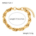 Arrival Metal Texture Titanium Steel Bracelet Niche Design 18K Real Gold High Grade Women Bracelet