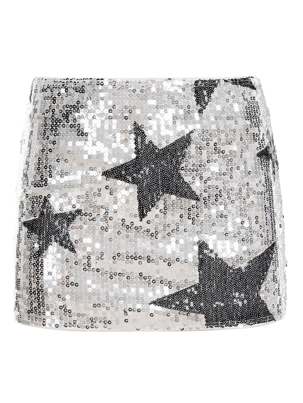 Sexy Pailletten Fünfzackiger Stern Kurzer Rock Damen Tief sitzender Gestrickter Street Hüftrock