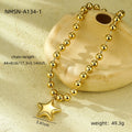 High Profile Generous Personality Big Five Pointed Star Love Stainless Steel Necklace Arrival Popular Non Fading Ornament