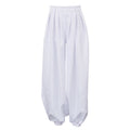 Women Clothing Simple All Match Loose Fit Tappered Trousers Pleated High Waist White Casual Pants