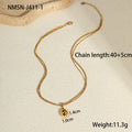 Minimalistic Water Drops Embellished Stainless Steel Necklace Gold Plated Niche Trendy Clavicle Chain Necklace