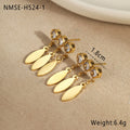 Special Interest Stainless Steel Earrings Inlaid Zircon Water Drops Titanium Steel Tassel Embellished Earrings Do Not Fade