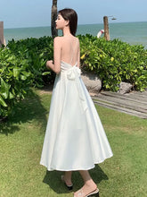 Sanya Travel Wear Internet Popular Sling Backless dress Summer Slim White Fairy Dress Seaside Holiday Beach Dress SHOPEZRA L.L.C.