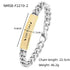 18K Vacuum Gold Plated Titanium Steel Bracelet Laser Laser Letter Graphic Number Stainless Steel Bracelet by Wanita Store