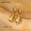 Arrival Water Drop Lotus Shape Titanium Steel Earrings Affordable Luxury Trendy All Match Non Fading Stainless Steel Eardrop