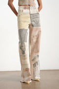 Retro lose Jeans mit weitem Bein und geradem Schnitt