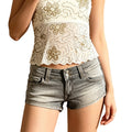 Four Color Slimming Washed Sexy Women Denim Shorts