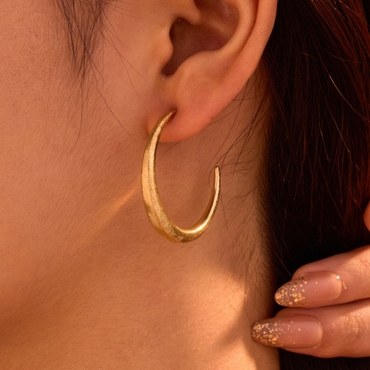Personalized Earrings Niche Design Stainless Steel Studs Earrings Retro Elegant Earrings Advanced All Matching