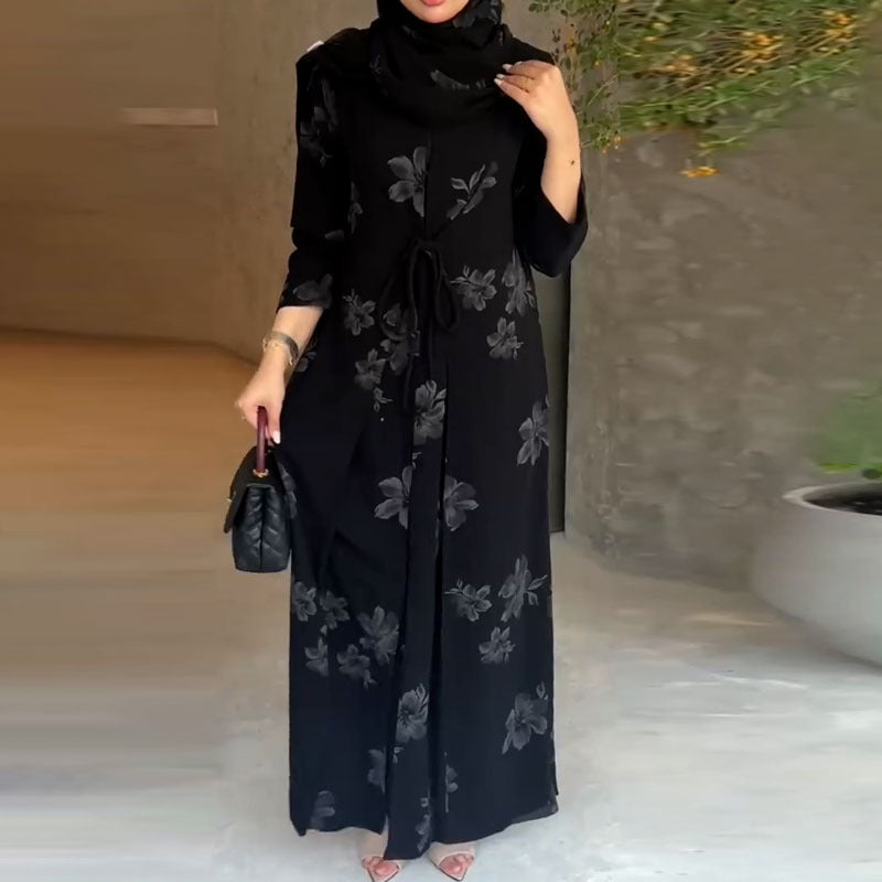 Erschwinglicher Luxus Schlicht Anmutig Schlankmachend Eleganter Floral Trenchcoat – Charge Außenmaterial