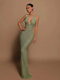 Popular Sexy One Shoulder Sequined Sheath Slim Fit Cocktail Annual Party Party Evening Dress