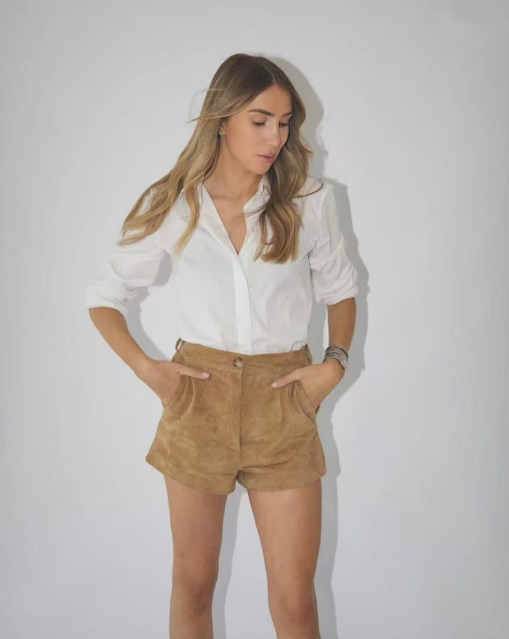 Herbst Winter Retro Wildleder Lokomotive Kleidung Jacke Mantel Shorts Zweiteilige Sets