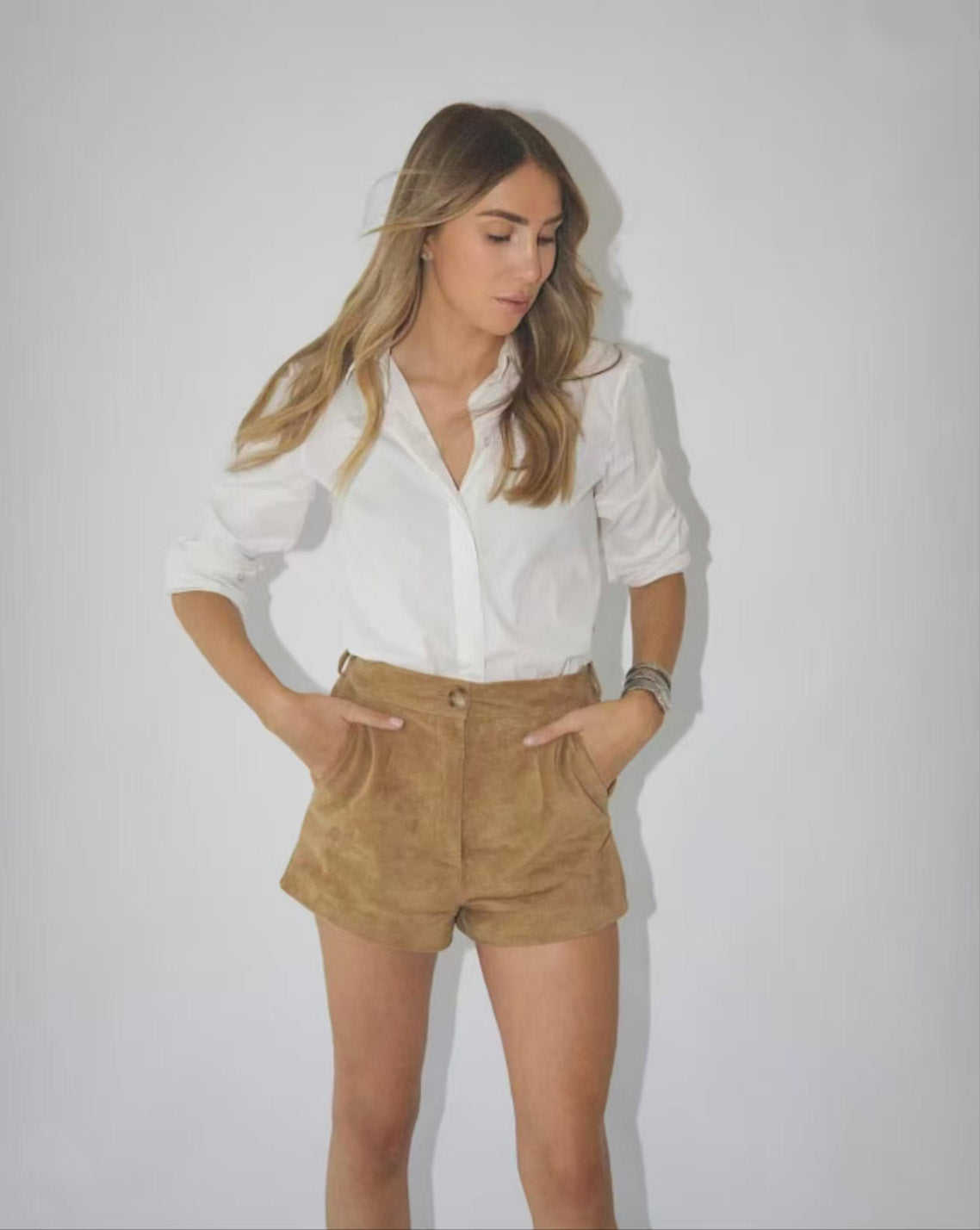 Herbst Winter Retro Wildleder Lokomotive Kleidung Jacke Mantel Shorts Zweiteilige Sets