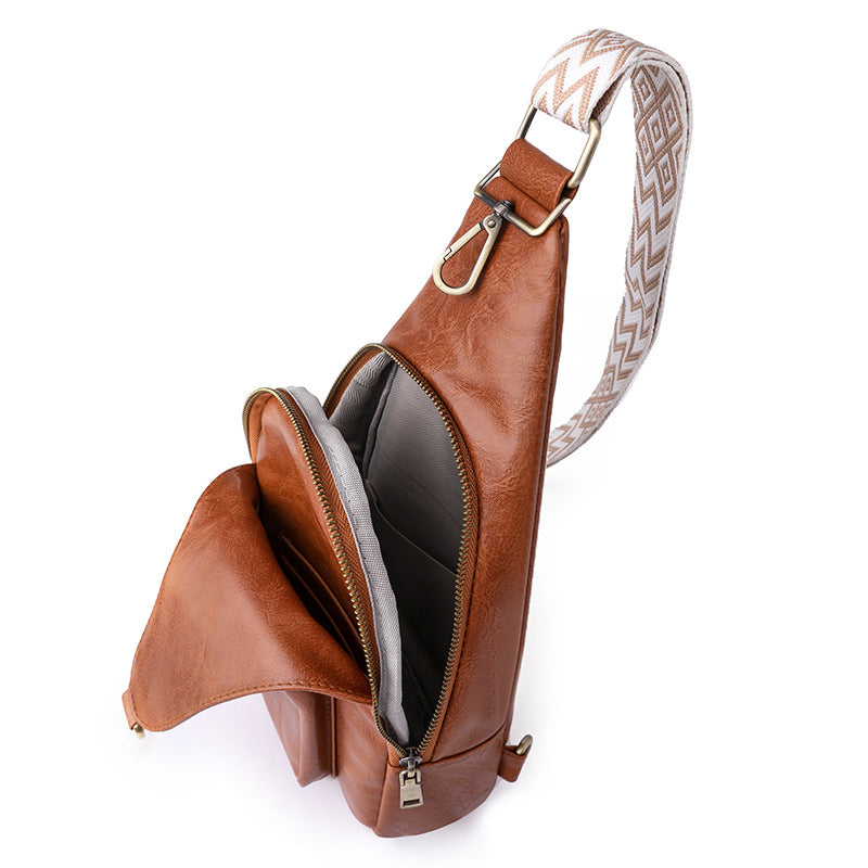 Weiche Leder Brusttasche Retro Damen Crossbody Bag