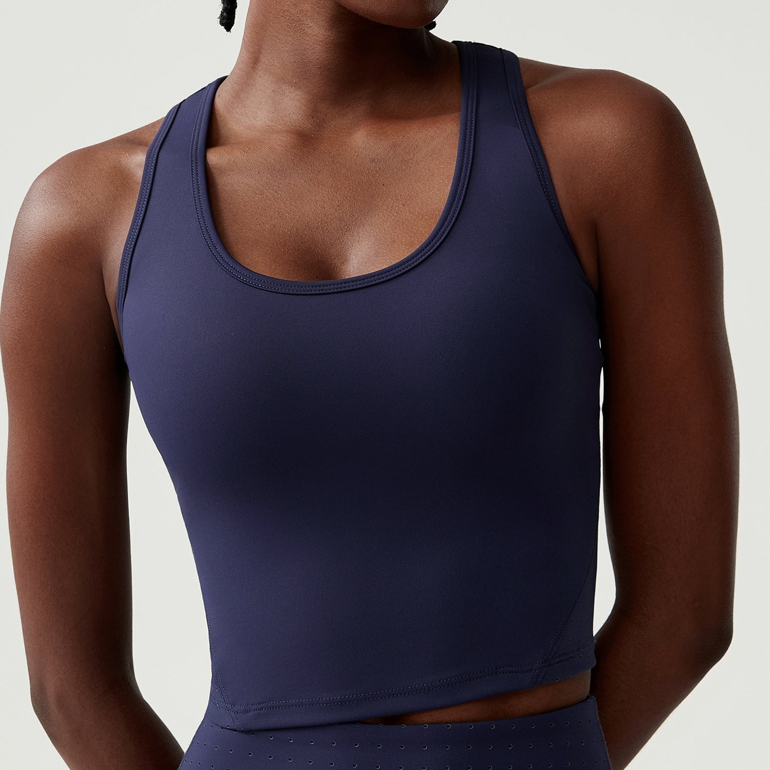Damen Yoga Fitness Lauftop Badminton Weste mit Brustpolstern