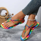 Foreign Trade Summer New Thong Sandals for Cross-Border Flats Casual Women&