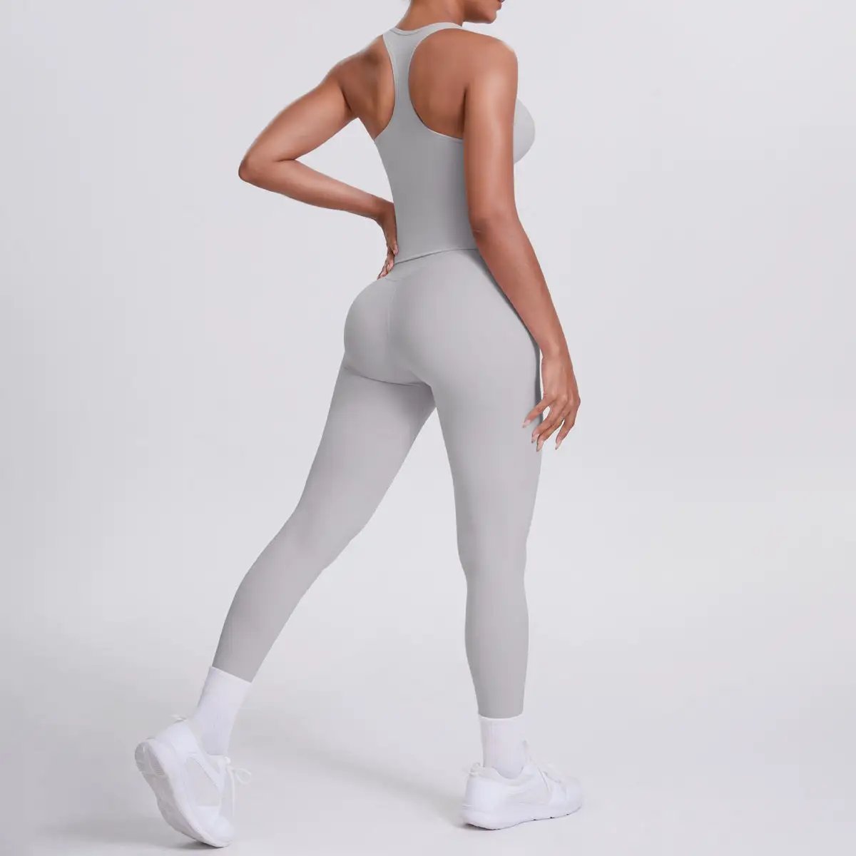 Brushed H Shaped Beauty Back Sports Vest Pants Tight Quick Dry Casual Running Fitness Yoga Wear Women by Wanita Store