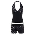 Sexy Polka Dot Halter Spaghetti Straps Short Street Waist Tight Slimming Two Piece Sets