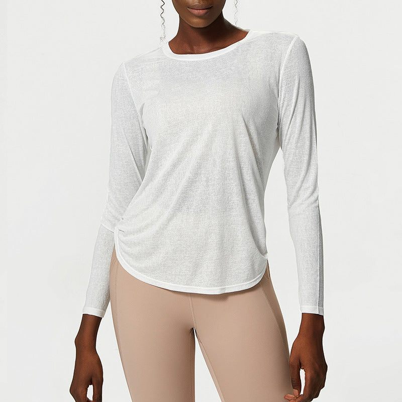 Yoga Clothing Top Loose Long Sleeved Sports Top Women Quick Drying Fitness T shirt Sports Blouse