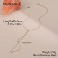 Simple Tassel Long Necklace Ornament Long Zircon Embellished Y Shaped Necklace